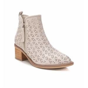 NEW XTI women's suede ankle booties in ice